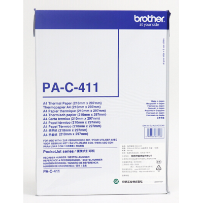 天章原裝A4熱敏紙 適用于PJ-623 663 673 PJ-722 723 762 763 773 PA-C-411熱敏紙（100張）保存期10年