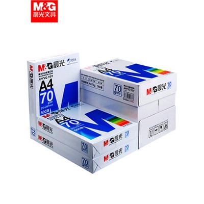 晨光A4紙打印復(fù)印紙70g白紙單包500張